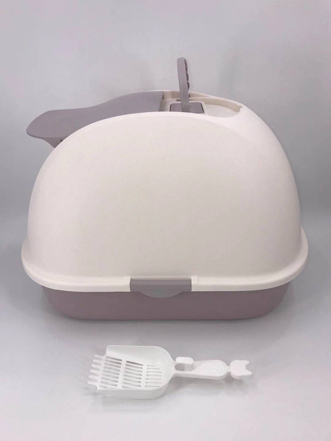 YES4PETS XL Portable Hooded Cat Toilet Litter Box Tray House w Charcoal Filter and Scoop White V278-MSP-0008-WHITE