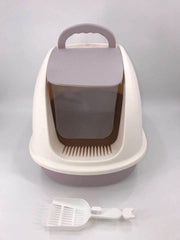 YES4PETS XL Portable Hooded Cat Toilet Litter Box Tray House w Charcoal Filter and Scoop White V278-MSP-0008-WHITE