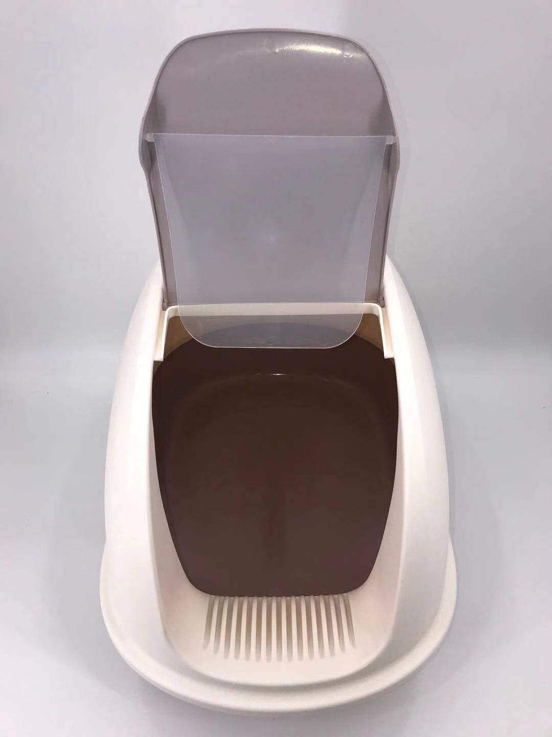 YES4PETS XL Portable Hooded Cat Toilet Litter Box Tray House w Charcoal Filter and Scoop White V278-MSP-0008-WHITE