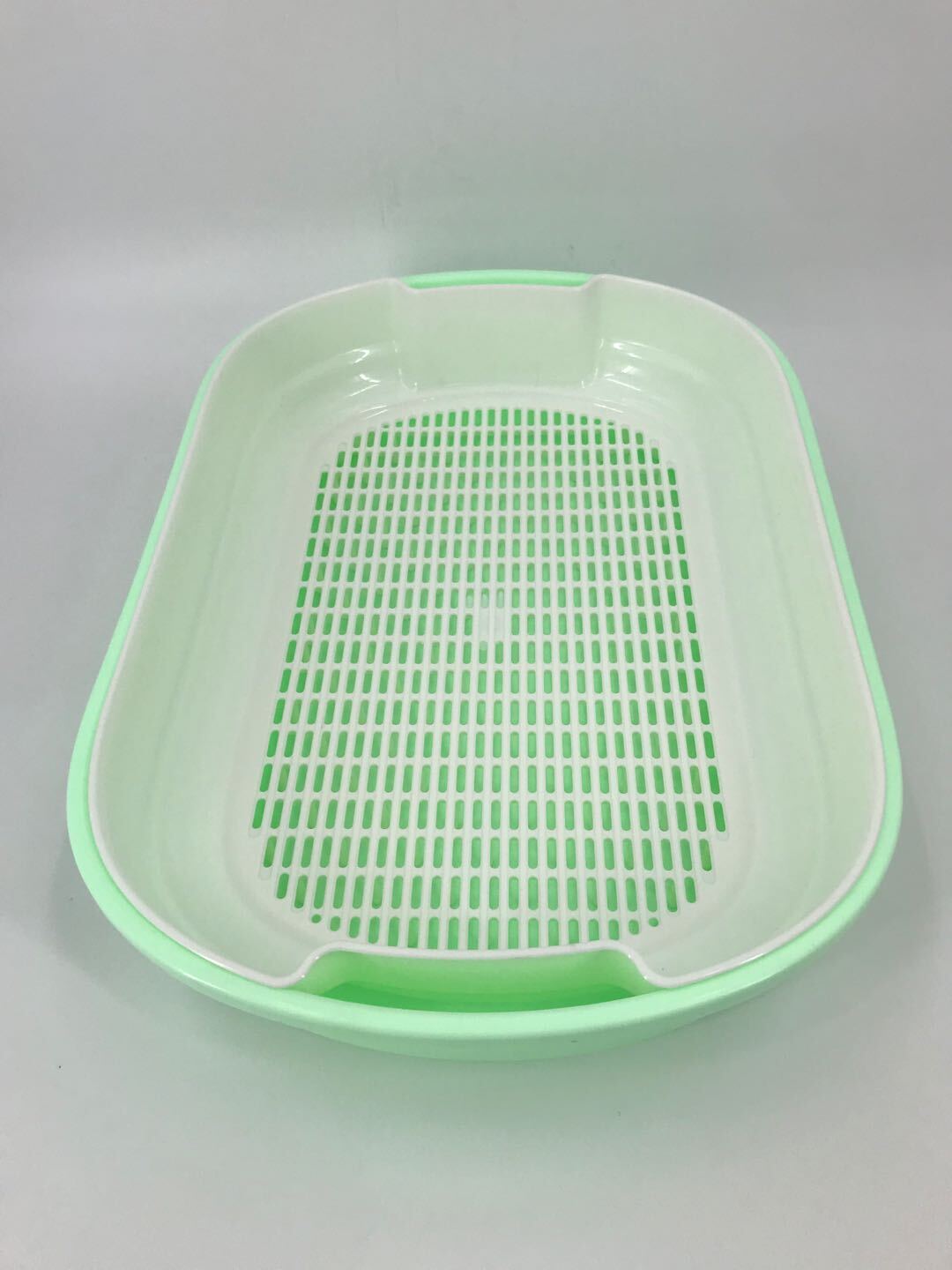 YES4PETS Large Portable Cat Toilet Litter Box Tray with Scoop and Grid Tray Green V278-MSP-004-GREEN-W-ZW-0001