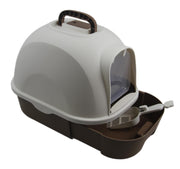 YES4PETS Large Hooded Cat Toilet Litter Box Tray House With Drawer and Scoop Brown V278-MSP-009T-BROWN