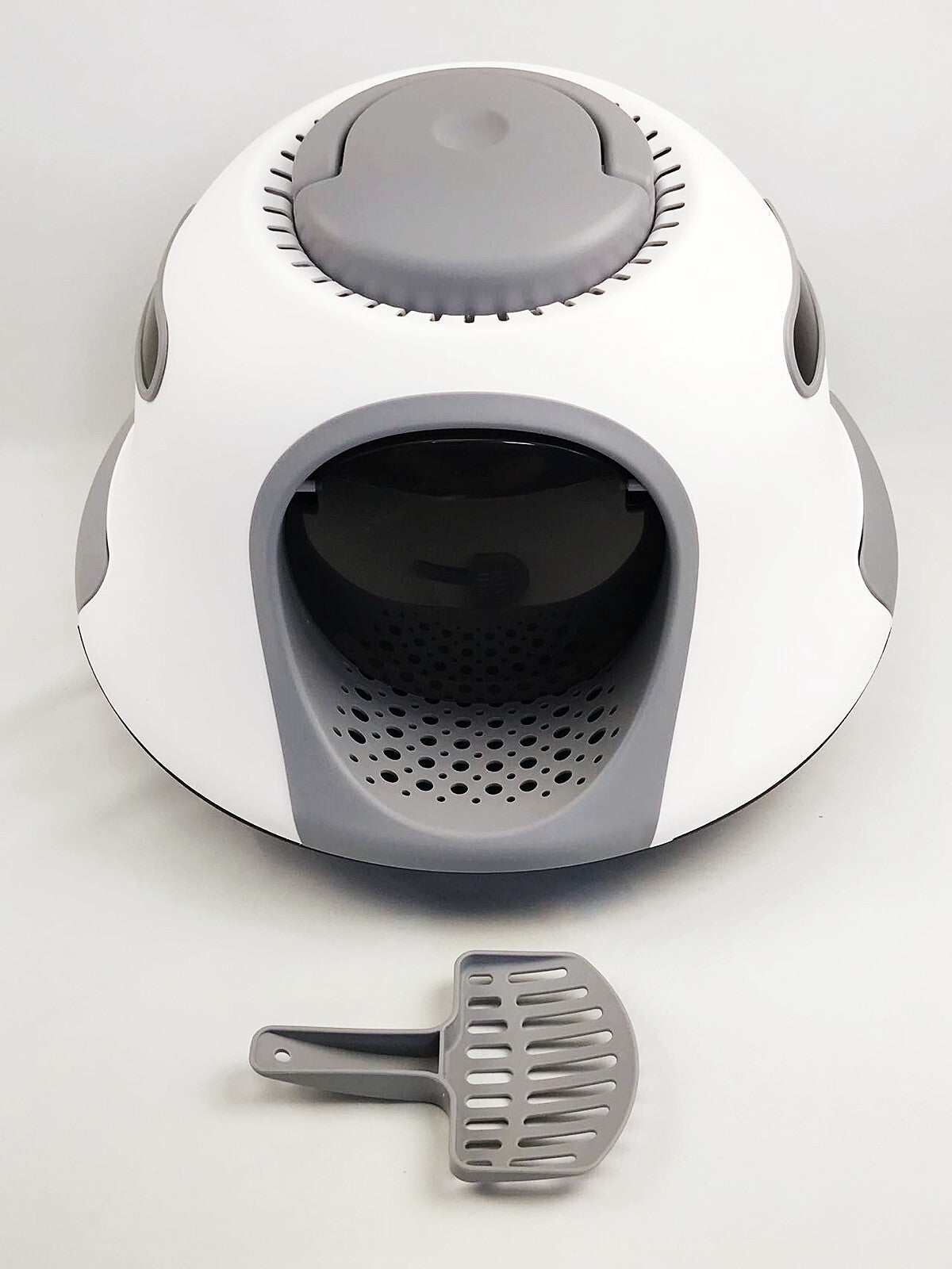 YES4PETS XL Hooded Cat Kitten Toilet Litter Box Tray House With Scoop V278-MSP-101