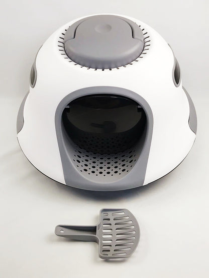 YES4PETS XL Hooded Cat Kitten Toilet Litter Box Tray House With Scoop V278-MSP-101