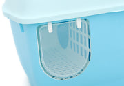 YES4PETS XL Portable Hooded Cat Toilet Litter Box Tray House with Handle and Scoop Blue V278-MSP-102-BLUE