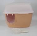 YES4PETS XL Portable Hooded Cat Toilet Litter Box Tray House with Handle and Scoop Brown V278-MSP-102-BROWN