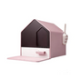 YES4PETS L Portable Hooded Cat Toilet Litter Box Tray House with Drawer and Scoop-Pink V278-MSP-104-PINK