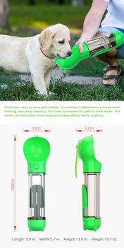 YES4PETS 4 in 1 Portable Pet Dog Puppy Cat Drinking Mug Water Feeder Bottle Valve Travel Bottle Green V278-MULTI-WATER-BOTTLE-GREEN