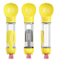 YES4PETS 4 in 1 Portable Pet Dog Puppy Cat Drinking Mug Water Feeder Bottle Valve Travel Bottle Yellow V278-MULTI-WATER-BOTTLE-YELLOW