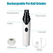 YES4PETS Electric Pet Dog Cat Quiet Nail Grinder Clipper Cutter Trimmer Grooming Care V278-N8
