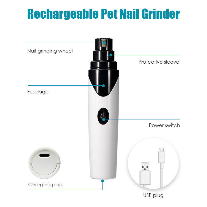 YES4PETS Electric Pet Dog Cat Quiet Nail Grinder Clipper Cutter Trimmer Grooming Care V278-N8