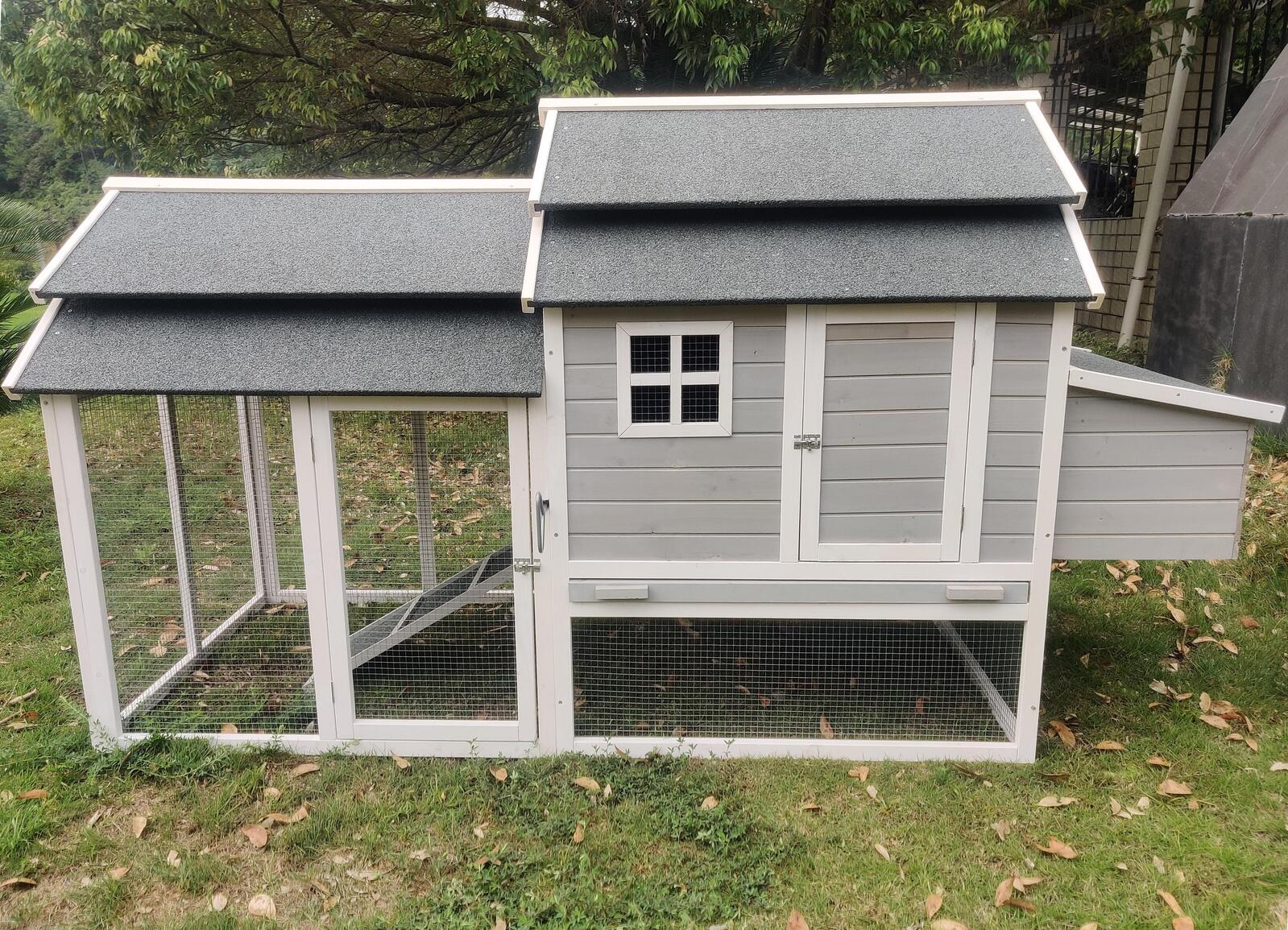 YES4PETS 230 CM XL Chicken Coop Rabbit Hutch Guinea Pig Cage Ferret House V278-NOVA-GR-COOP