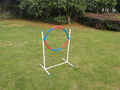 YES4PETS Portable Adjustable Dog Puppy Training Practice Jump Tyre Agility Post V278-PET-JUMP-TYRE-NDA1075