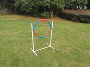 YES4PETS Portable Adjustable Dog Puppy Training Practice Jump Tyre Agility Post V278-PET-JUMP-TYRE-NDA1075