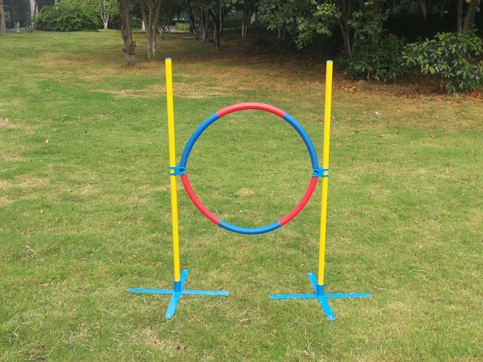 YES4PETS Portable Adjustable Dog Puppy Training Practice Jump Tyre Agility Post V278-PET-JUMP-TYRE-NDA1083