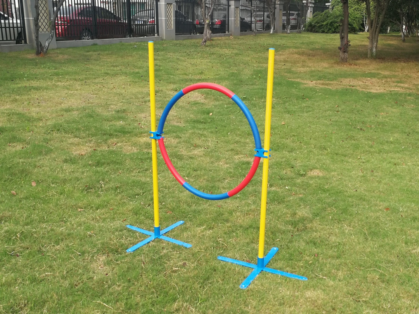 YES4PETS Portable Adjustable Dog Puppy Training Practice Jump Tyre Agility Post V278-PET-JUMP-TYRE-NDA1083