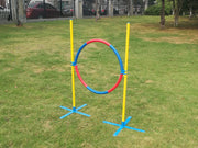 YES4PETS Portable Adjustable Dog Puppy Training Practice Jump Tyre Agility Post V278-PET-JUMP-TYRE-NDA1083