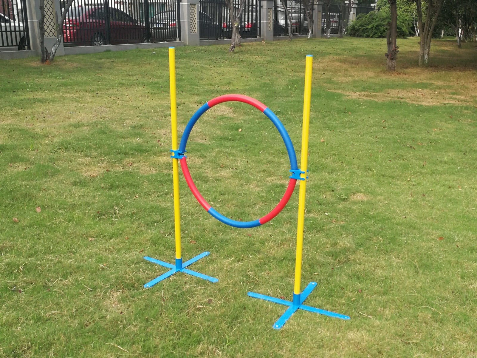 YES4PETS Portable Adjustable Dog Puppy Training Practice Jump Tyre Agility Post V278-PET-JUMP-TYRE-NDA1083