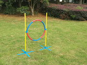 YES4PETS Portable Adjustable Dog Puppy Training Practice Jump Tyre Agility Post V278-PET-JUMP-TYRE-NDA1083