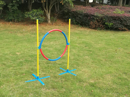 YES4PETS Portable Adjustable Dog Puppy Training Practice Jump Tyre Agility Post V278-PET-JUMP-TYRE-NDA1083