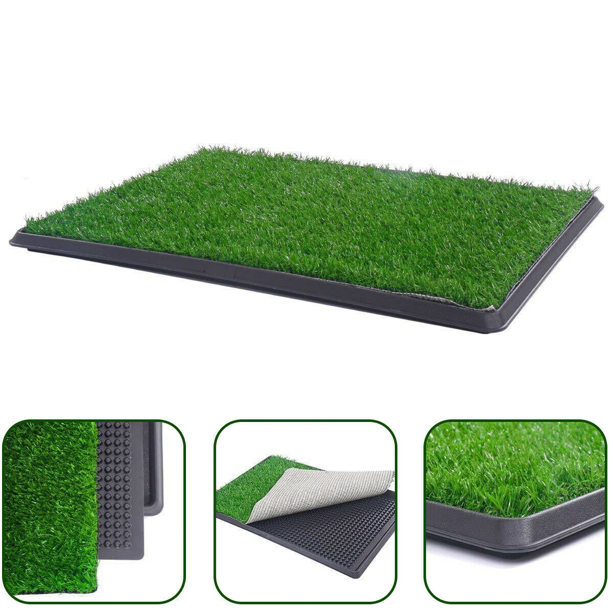 YES4PETS XL Indoor Dog Puppy Toilet Grass Training Mat Loo Pad Potty W 2 Grass V278-PET-POTTY-HH196-W-2GRASS