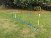 YES4PETS Portable Dog Puppy Training Practice Weave Poles Agility Post Set V278-PET-WEAVE-POLES-NDA1071-A