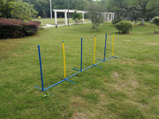 YES4PETS Portable Dog Puppy Training Practice Weave Poles Agility Post Set V278-PET-WEAVE-POLES-NDA1071-A