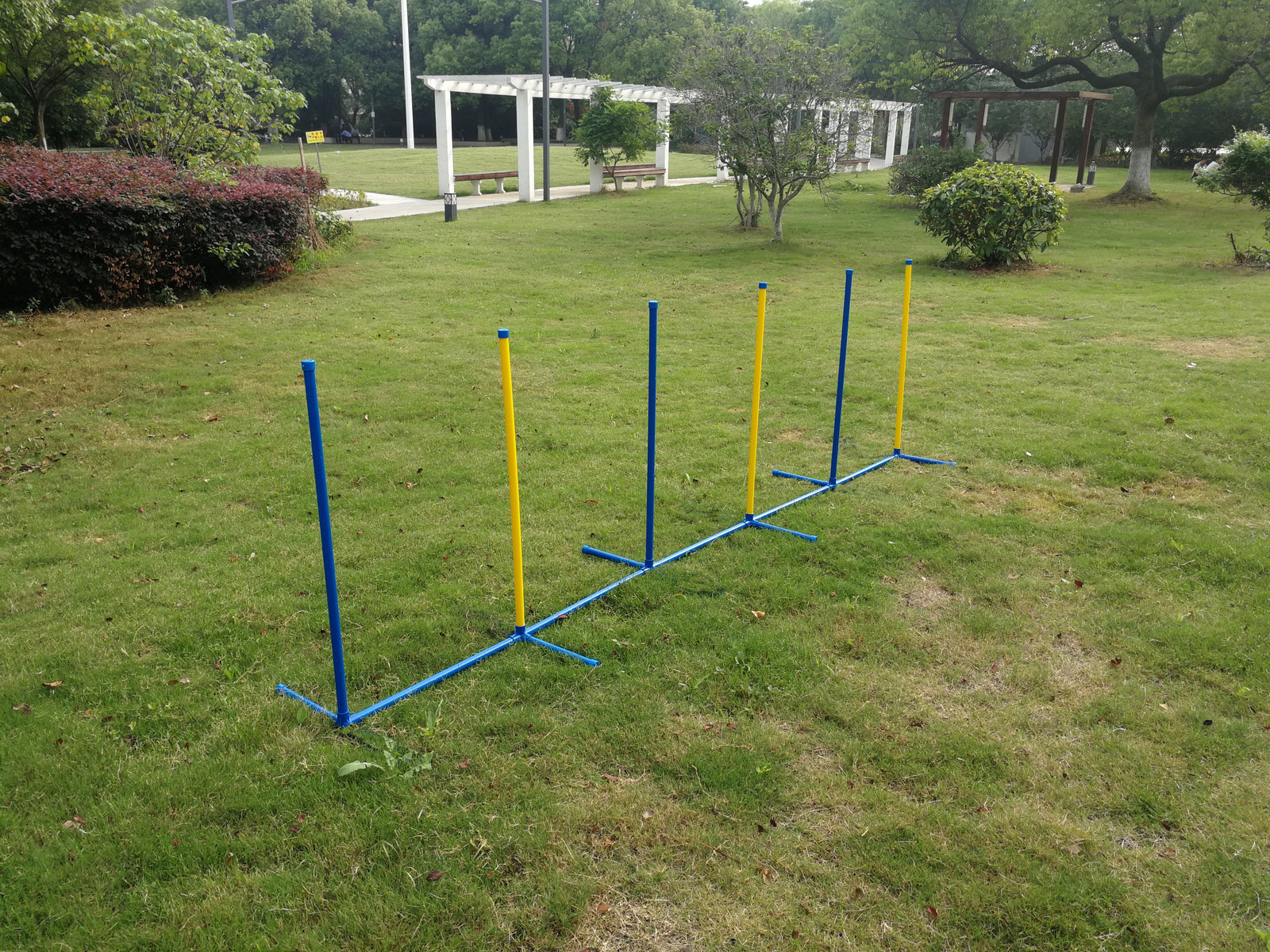 YES4PETS Portable Dog Puppy Training Practice Weave Poles Agility Post Set V278-PET-WEAVE-POLES-NDA1071-A
