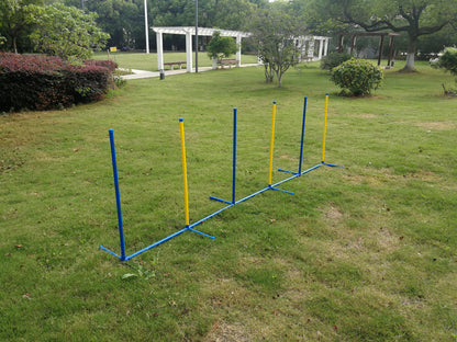 YES4PETS Portable Dog Puppy Training Practice Weave Poles Agility Post Set V278-PET-WEAVE-POLES-NDA1071-A
