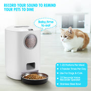 YES4PETS 4.5L Visible Automatic Digital Pet Dog Cat Feeder Food Bowl Dispenser V278-PF-122-FEEDER