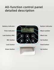 YES4PETS 5.6L Visible Automatic Digital Pet Dog Cat Feeder Food Bowl Dispenser V278-PF-129-FEEDER-6009-0799