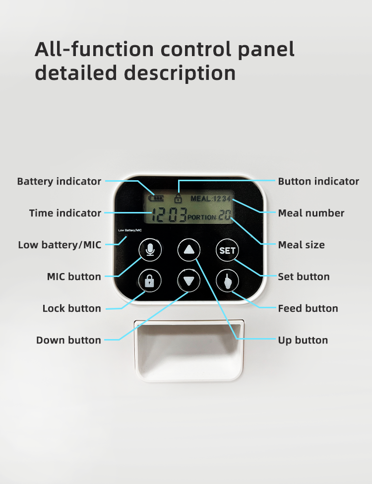 YES4PETS 5.6L Visible Automatic Digital Pet Dog Cat Feeder Food Bowl Dispenser V278-PF-129-FEEDER-6009-0799