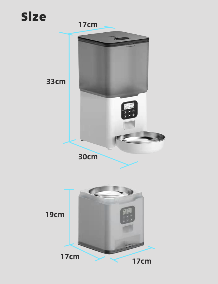 YES4PETS 5.6L Visible Automatic Digital Pet Dog Cat Feeder Food Bowl Dispenser V278-PF-129-FEEDER-6009-0799