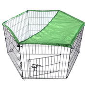 YES4PETS 6 Panel Dog Cat Exercise Playpen Puppy Enclosure Rabbit Fence With Cover V278-PL24-6WCOVER