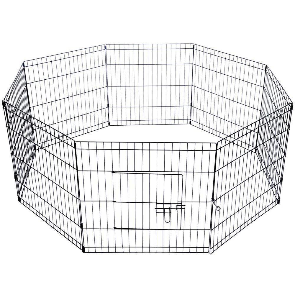 YES4PETS 24' Dog Rabbit Playpen Exercise Puppy Enclosure Fence With Cover V278-PL24WCOVER