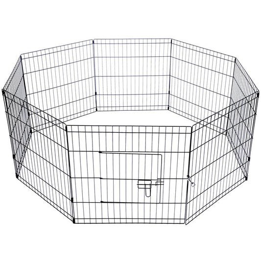 YES4PETS 24' Dog Rabbit Playpen Exercise Puppy Enclosure Fence With Cover V278-PL24WCOVER