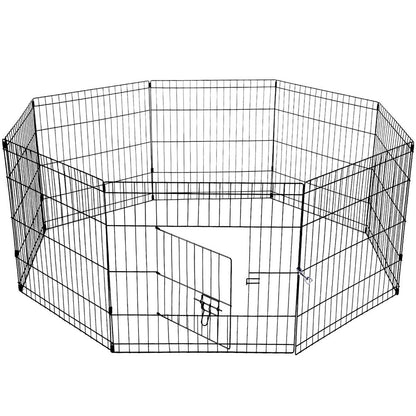 YES4PETS 24' Dog Rabbit Playpen Exercise Puppy Enclosure Fence With Cover V278-PL24WCOVER