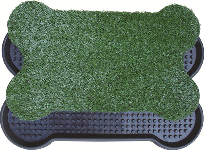 YES4PETS Dog Puppy Toilet Grass Potty Training Mat Loo Pad Bone Shape Indoor with 3 grass V278-POTTY-HH212-BONE-3XGRASS