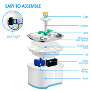 YES4PETS 2.5L Automatic Electric Pet Water Fountain Dog Cat Water Feeder Bowl Dispenser V278-PW-106