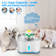 YES4PETS 2.5L Automatic Electric Pet Water Fountain Dog Cat Water Feeder Bowl Dispenser V278-PW-106
