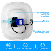 YES4PETS 2.5L Automatic Electric Pet Water Fountain Dog Cat Water Feeder Bowl Dispenser V278-PW-106