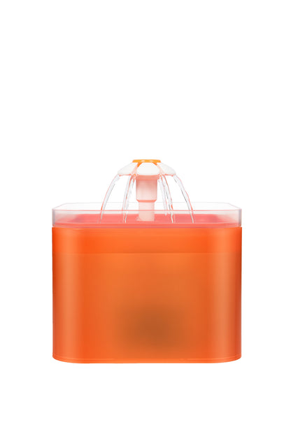 YES4PETS Dog Cat Water Feeder Automatic Electric Pet Water Fountain Bowl Dispenser W LED Orange V278-PW-109-ORANGE