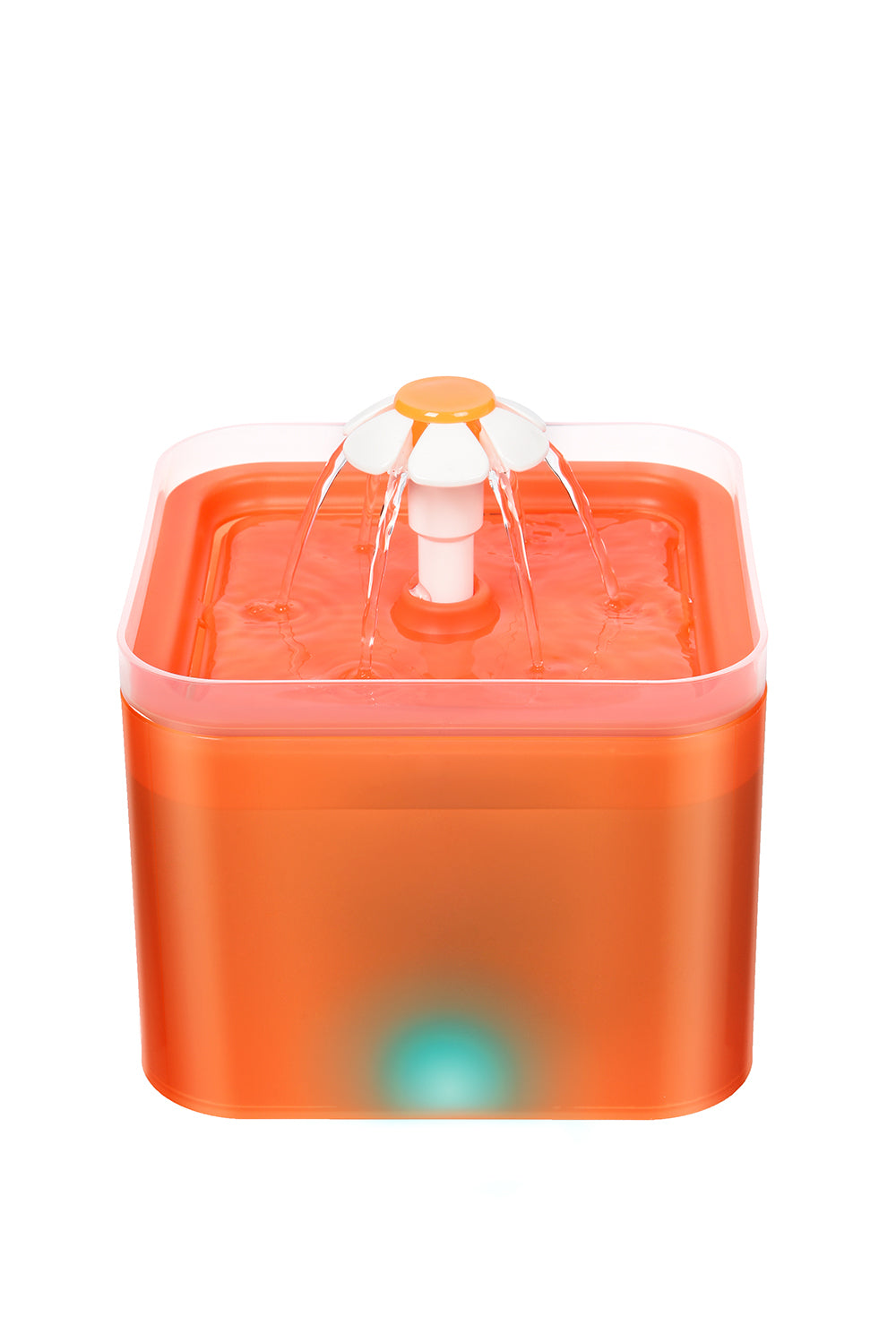 YES4PETS Dog Cat Water Feeder Automatic Electric Pet Water Fountain Bowl Dispenser W LED Orange V278-PW-109-ORANGE