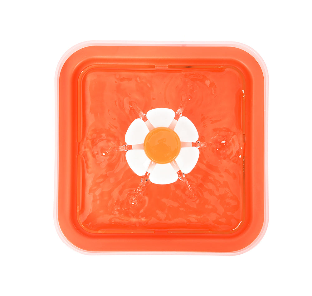 YES4PETS Dog Cat Water Feeder Automatic Electric Pet Water Fountain Bowl Dispenser W LED Orange V278-PW-109-ORANGE