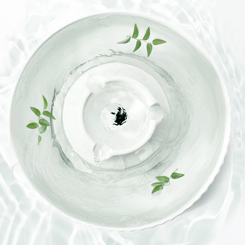 YES4PETS Porcelain Electric Pet Water Fountain Dog Cat Ceramic Water Feeder Bowl Dispenser V278-PWC-101
