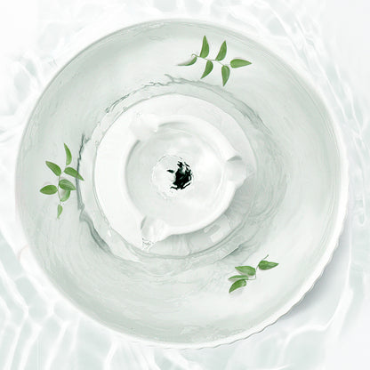YES4PETS Porcelain Electric Pet Water Fountain Dog Cat Ceramic Water Feeder Bowl Dispenser V278-PWC-101