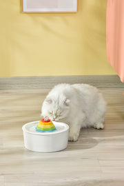 YES4PETS Ceramic Electric Pet Water Fountain Dog Cat Water Feeder Bowl Dispenser V278-PWC-105C