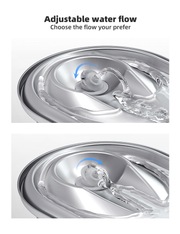 YES4PETS 2L Automatic Electric Pet Water Fountain Dog Cat Stainless Steel Feeder Bowl Dispenser V278-PWS-111-0015