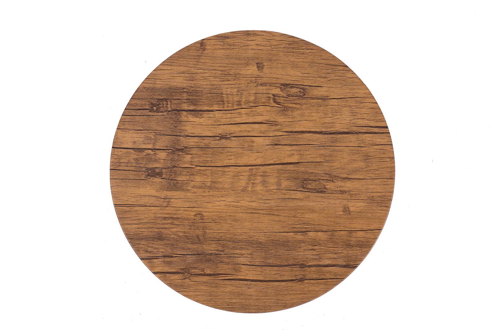 YES4HOMES Vintage Round Coffee Tables Set of 2 Side Tables Robust Steel Frame for Living Room Bedroom Rustic V278-R-COFFEE-TABLE-SET-2