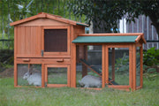 YES4PETS 146cm Rabbit Hutch Metal Run Wooden Cage Guinea Pig Cage House V278-RH065