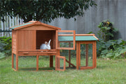 YES4PETS 146cm Rabbit Hutch Metal Run Wooden Cage Guinea Pig Cage House V278-RH065